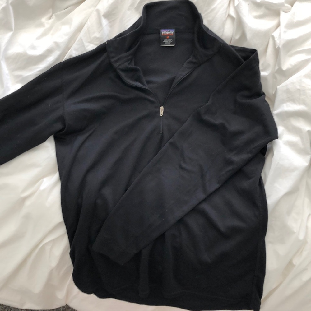 Patagonia Capilene zip up mock turtleneck